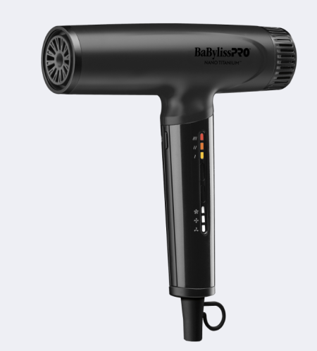 BaBylissPRO NANO TITANIUM LIGHT DUAL VOLTAGE IONIC HIGH-SPEED DRYER -BNTC9200MBC